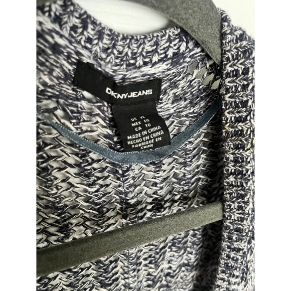 DKNY JEANS Gray Open Front Knit Cardigan Sweater Short Sleeves Womens XL - Picture 4 of 7